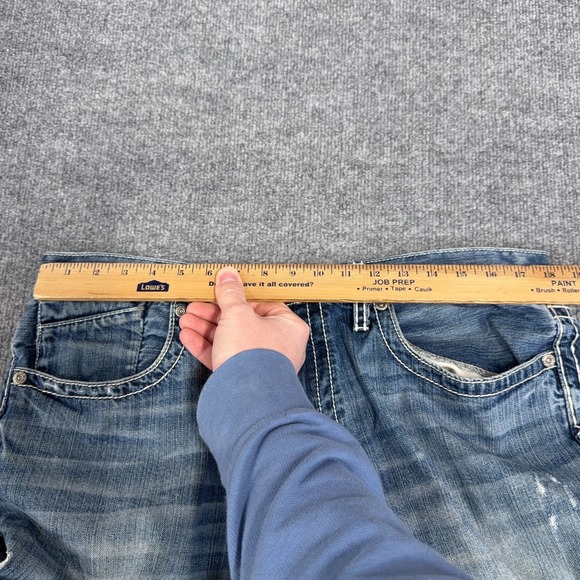 BKE Denim Jeans Mens 36R (36x31) Blue Denim Medium Wash Seth Distressed Bootleg - Picture 8 of 13